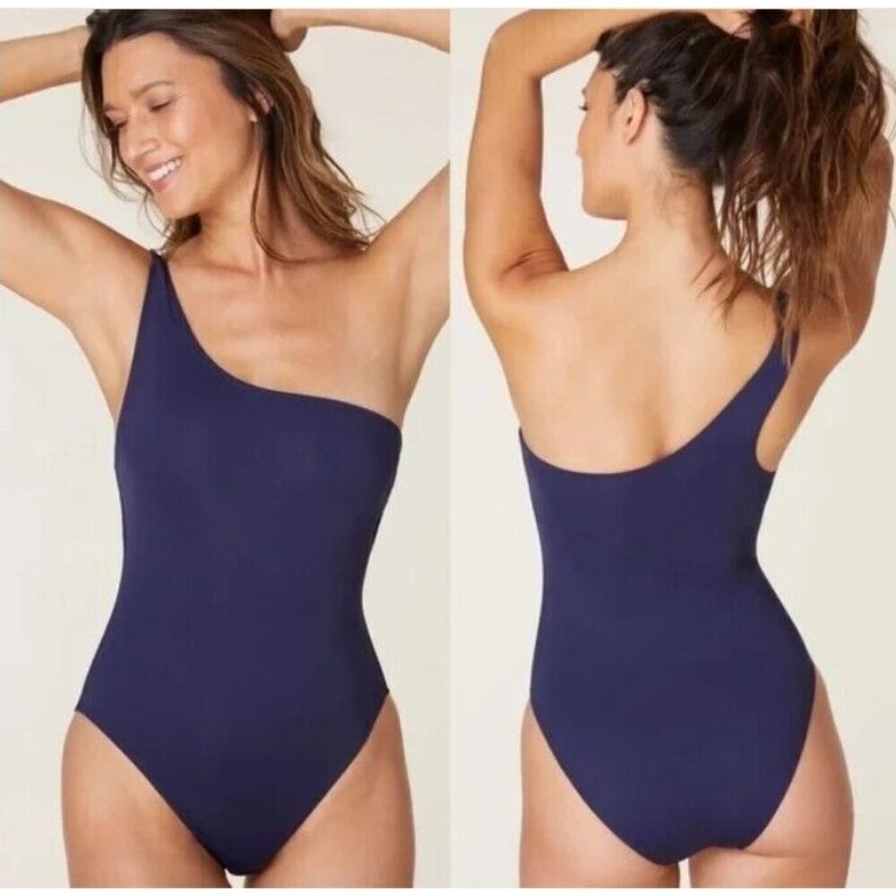 Andie Nantucket XXXL Tall US 20 Navy 1 Piece Swimsuit NWT‎ One Shoulder 9553
